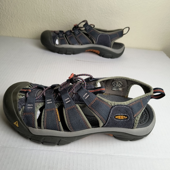 Keen Newport H2 Closed Toe Gray and Orange Outdoor Sandals with Rugged Sole 11.5 main image 13